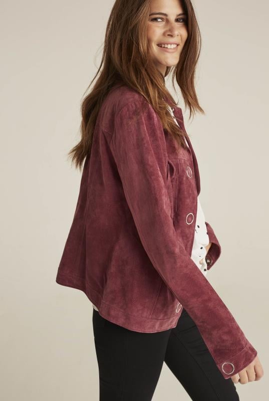 Burgundy Suede Jacket | Long Tall Sally