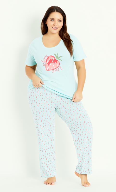  Evans Mint 'So Berry Sleepy' Pyjama Top