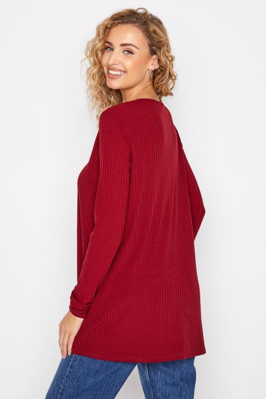 LTS Tall Red Ribbed Swing Top 3