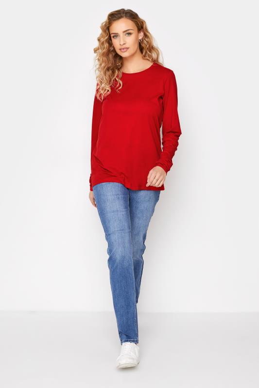 LTS Tall Women's Red Dipped Hem T-Shirt | Long Tall Sally 2