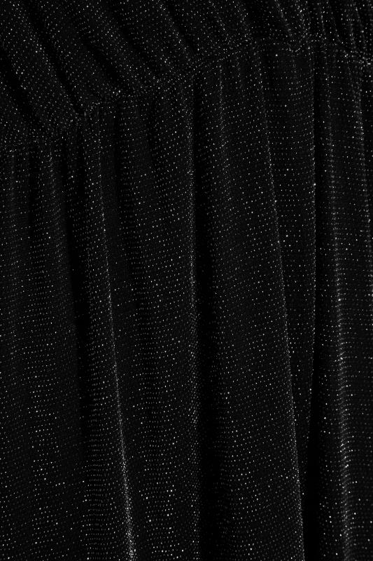 LIMITED COLLECTION Black Balloon Sleeve Glitter Dress_S.jpg