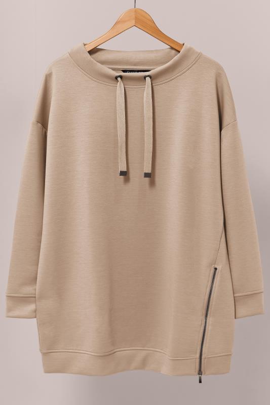 EVANS Plus Size Beige Brown Sweatshirt | Evans 6