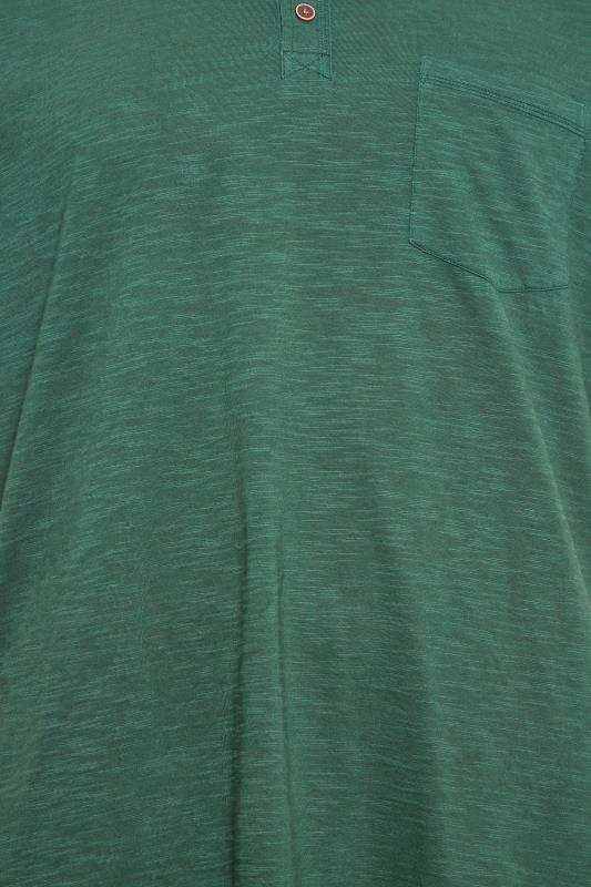 BadRhino Big & Tall Pine Green Slub Polo Shirt | BadRhino 4