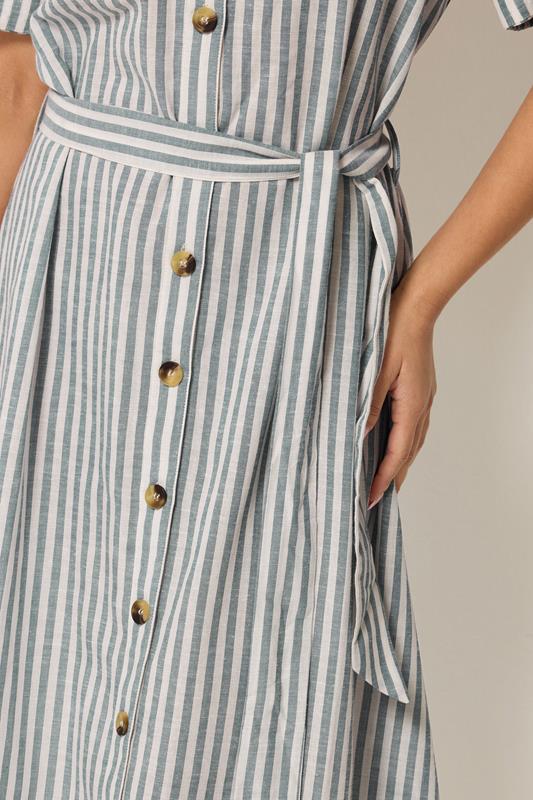 M&Co Petite Blue Stripe Shirt Dress | M&Co 4