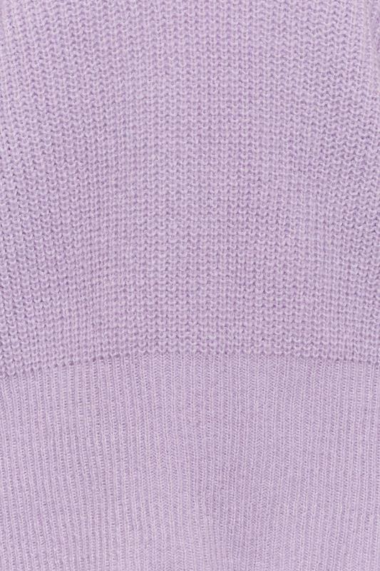 LTS Tall Women's Lilac Purple V-Neck Knitted Jumper | Long Tall Sally 5