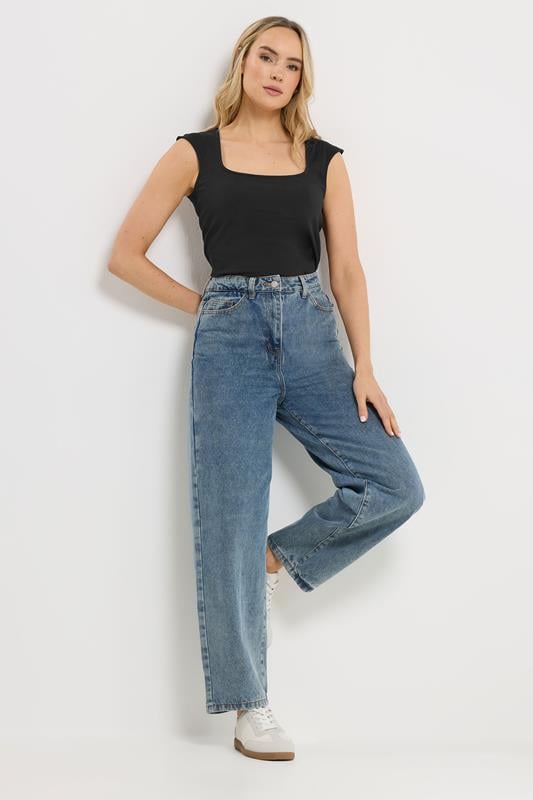 LTS Tall 2 PACK Black & White Square Neck Bodysuits | Long Tall Sally 4