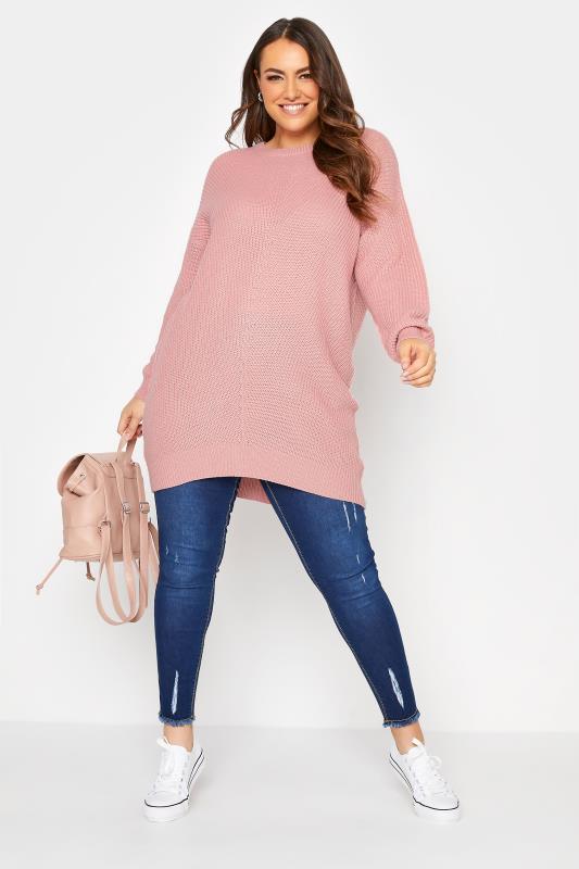 Curve Pink Essential Knitted Jumper 2