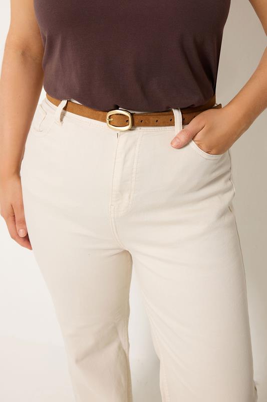 YOURSET 2 PACK Black & Brown Oval Buckle Belts | Yours Clothing 2