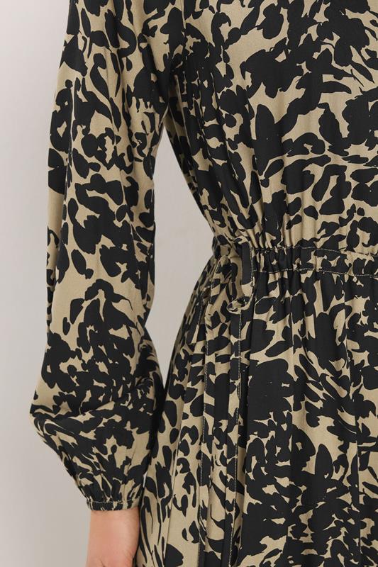 LTS Tall Women's Black Abstract Tie Waist Maxi Dress | Long Tall Sally 4