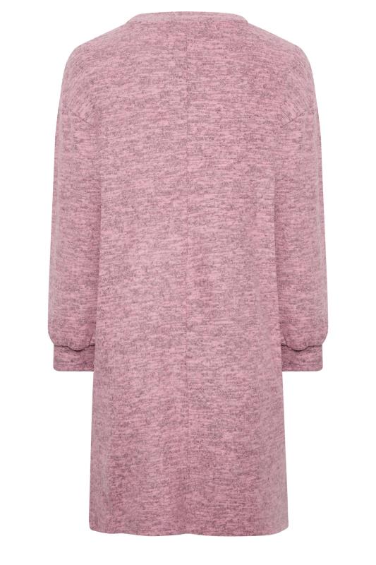 Plus Size YOURS Curve Pink Marl Soft Touch Midi Dress | Yours Clothing  7