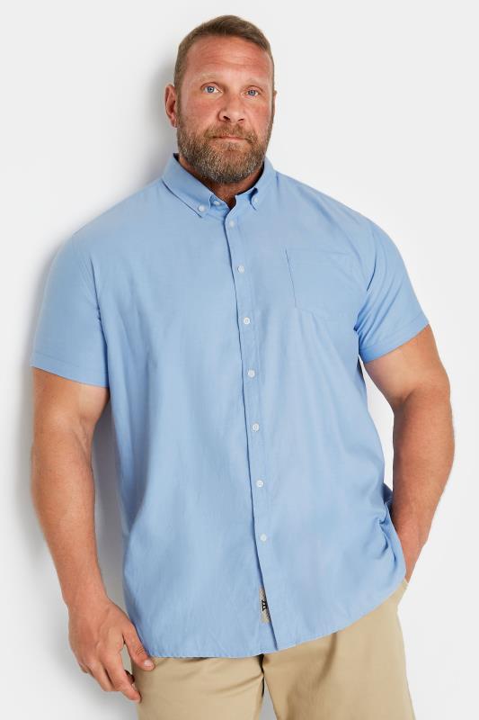 D555 Big & Tall Blue Short Sleeve Shirt | BadRhino 1