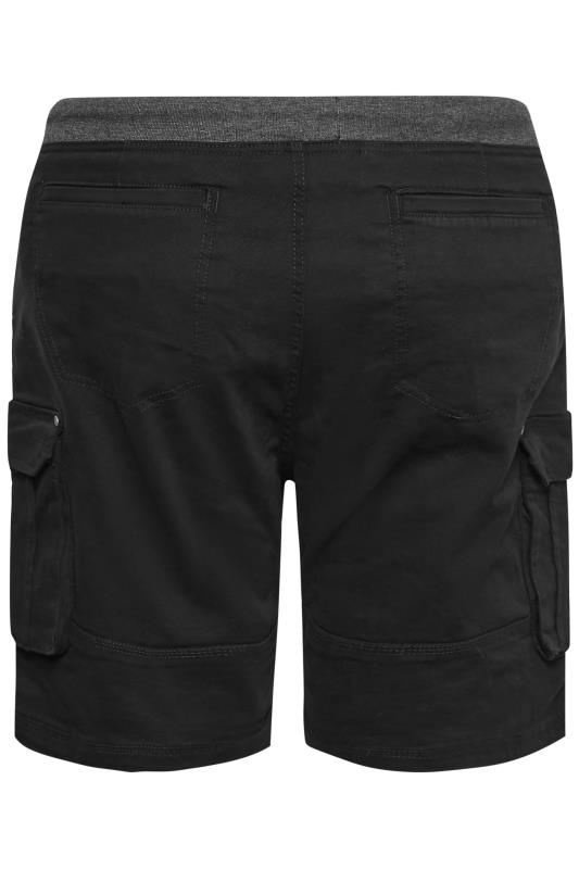 KAM Big & Tall Black Stretch Shorts | BadRhino 5