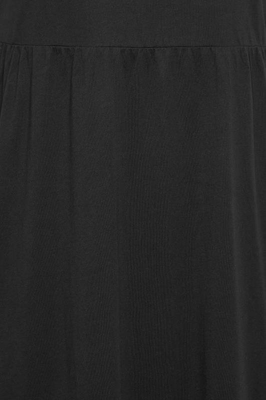 LIMITED COLLECTION Plus Size Black Crochet Trim T-Shirt Dress | Yours Clothing 5