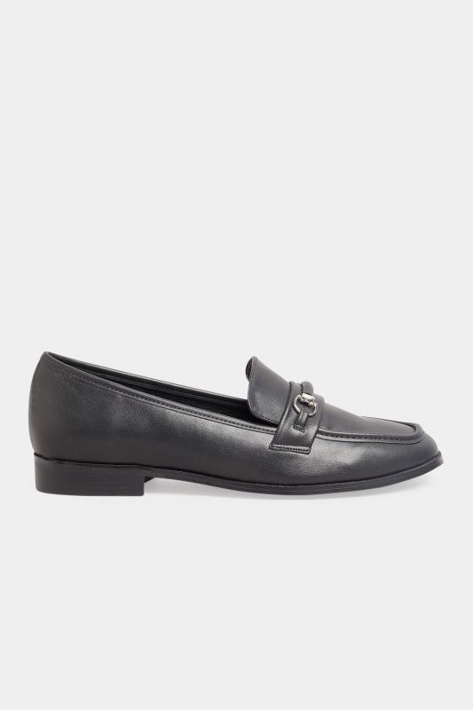 LTS Black Saddle Loafers In Standard D Fit | Long Tall Sally  3