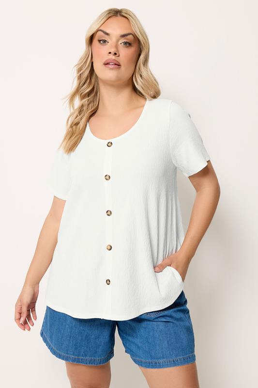  YOURS camiseta blanca arrugada