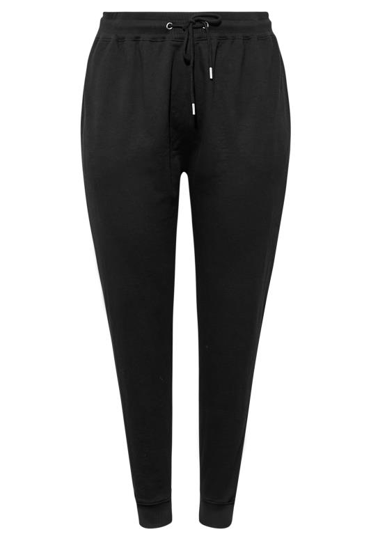 Plus Size Black Elasticated Joggers | Yours Clothing 4