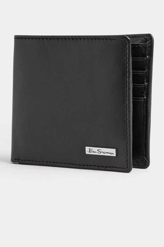 BEN SHERMAN Black Leather 'Dennison' Bi-Fold Wallet | BadRhino 1