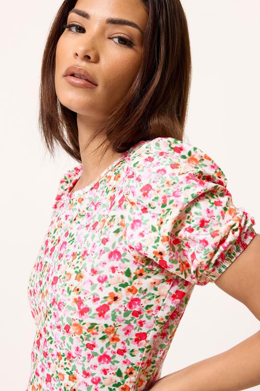 PixieGirls Petite Pink Floral Maxi Dress | PixieGirl 4