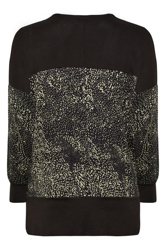 Plus Size Black Mixed Animal Print Long Sleeve Top | Yours Clothing  6