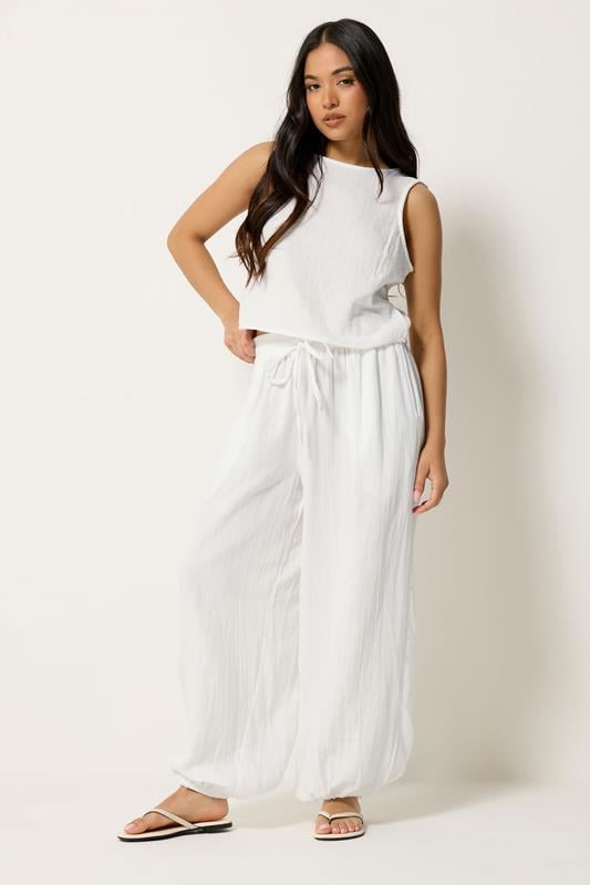 PixieGirl Petite Women's White Cotton Cheesecloth Top | PixieGirl 1