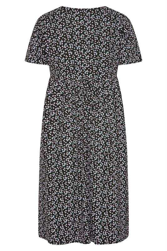 LIMITED COLLECTION Curve Black Ditsy Floral Midaxi Dress 7