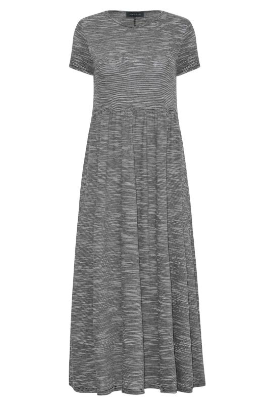Petite Grey Line Stripe Maxi Dress | PixieGirl 6