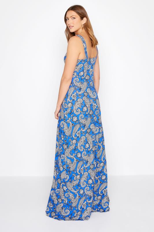 LTS Tall Blue Paisley Print Maxi Dress 3
