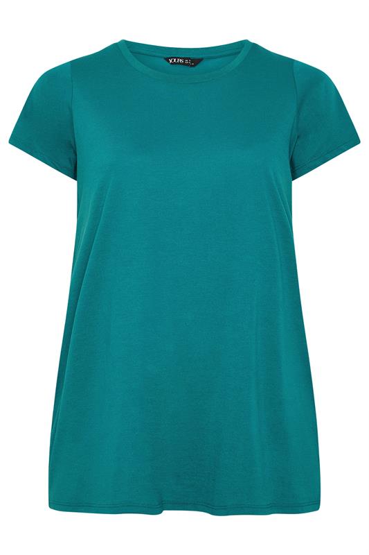 YOURS 2 PACK Plus Size Green & Pink Short Sleeve Core T-Shirts | Yours Clothing 9