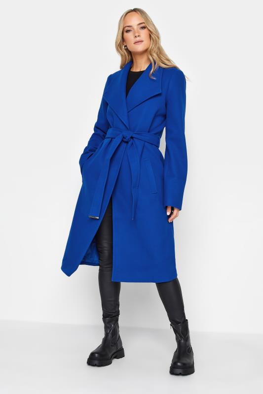 Tall  LTS Tall Cobalt Blue Belted Coat