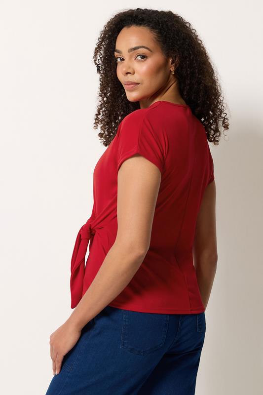 M&Co Red Tie Waist Top | M&Co 2