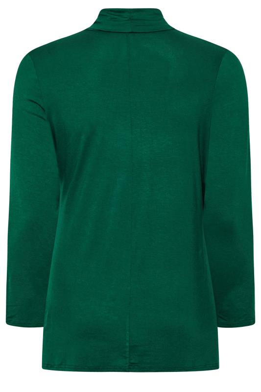 LIMITED COLLECTION Plus Size Forest Green Turtle Neck Top | Yours Clothing 8