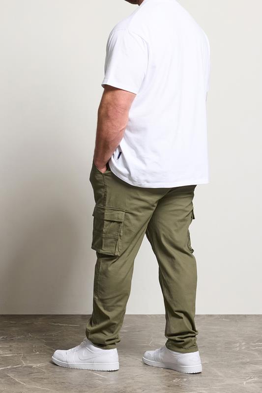 BadRhino Khaki Green Stretch Cargo Trousers | BadRhino 4