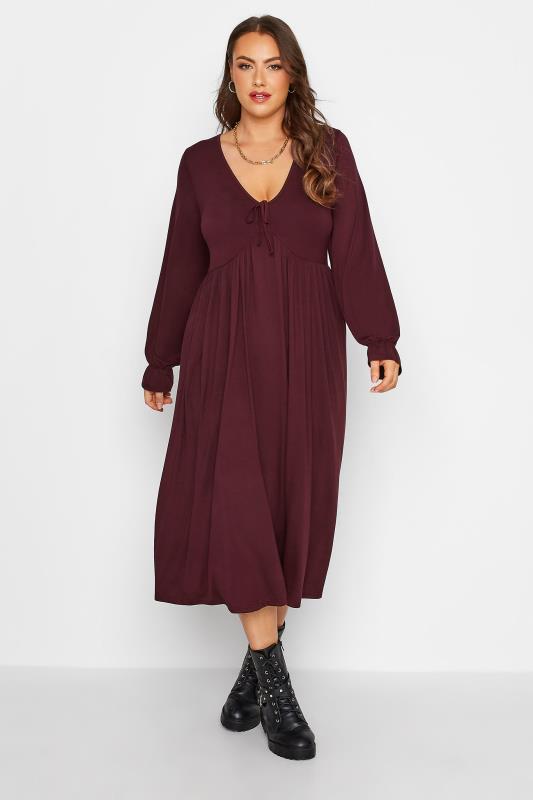 LIMITED COLLECTION Plus Size Plum Purple Midaxi Dress | Yours Clothing 2