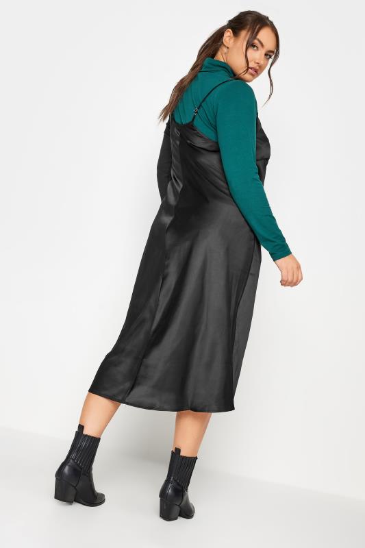 LIMITED COLLECTION Plus Size Black Cowl Neck Dress | Yours Clothing  3
