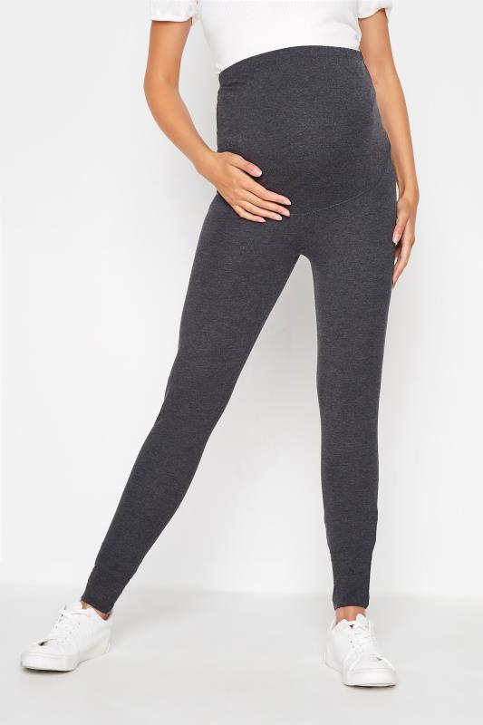 Tall  LTS Tall Maternity Charcoal Grey Stretch Cotton Leggings