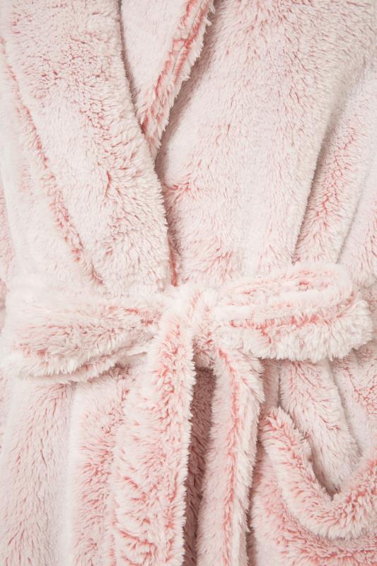 Curve Pink Super Soft Shawl Collar Dressing Gown 5