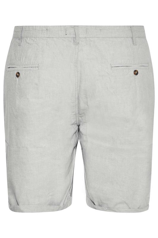D555 Big & Tall Grey Belted Chino Shorts 2