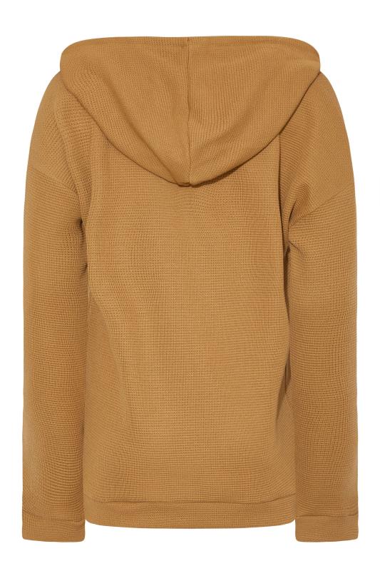LTS Tall Camel Brown Jersey Hoodie 7