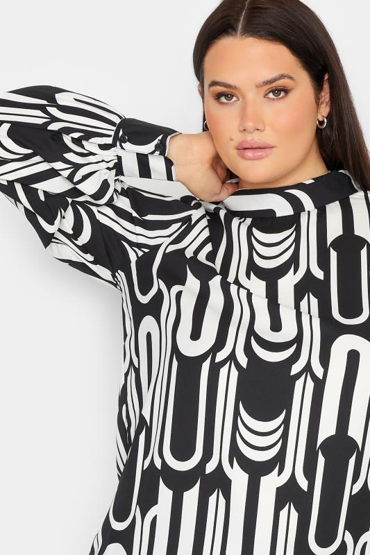 LTS Tall Women's Black & White Abstract Print Blouse | Long Tall Sally 4