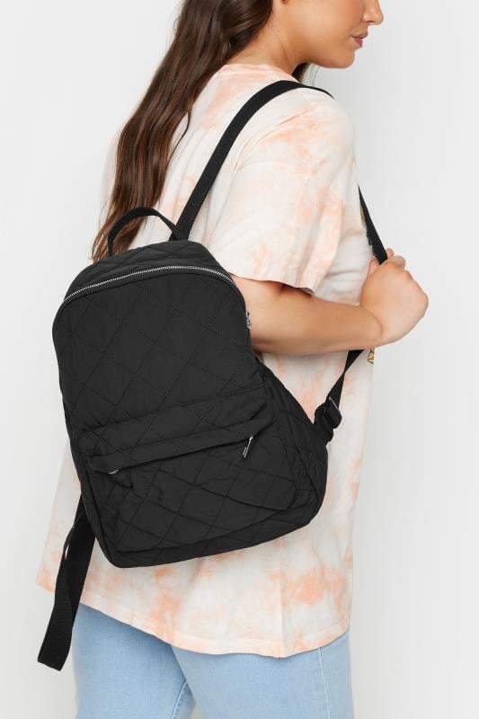 Black Quilted Backpack Yours Clothing