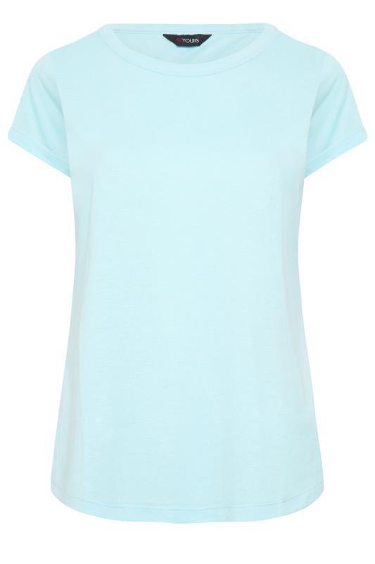 YOURS Curve Plus Size Light Blue Essential T-Shirt | Yours Clothing  5