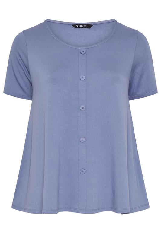 YOURS Plus Size Blue Soft Touch Top | Yours Clothing 5