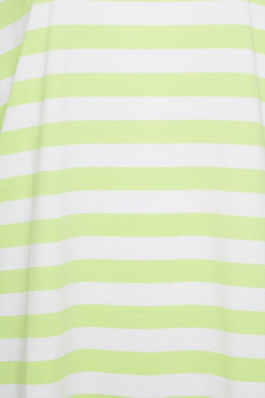 YOURS Plus Size Curve Lime Green Stripe Oversized Boxy T-Shirt | Yours Clothing  5