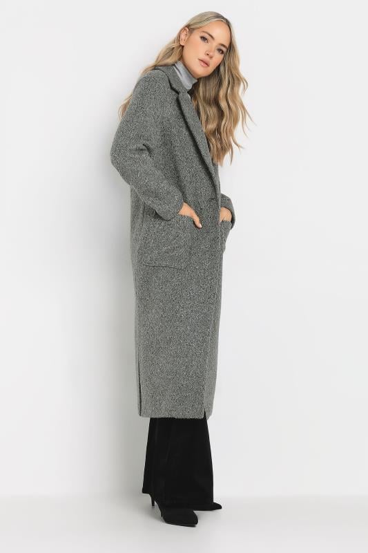 LTS Tall Charcoal Grey Longline Cardigan Coat | Long Tall Sally 3