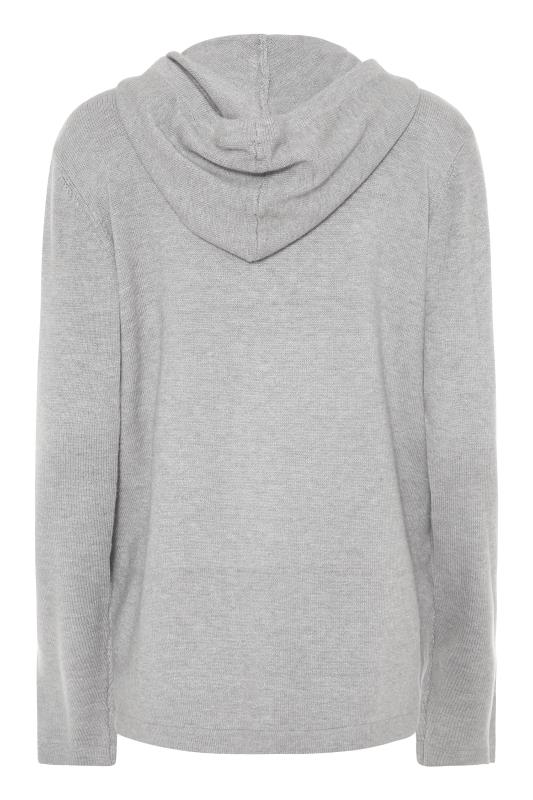LTS Tall Grey Knitted Hoodie 7
