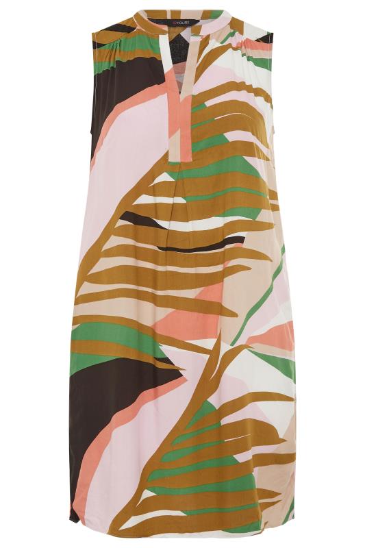 Curve Pink Abstract Midi Dress 6