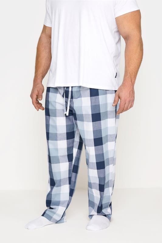  Grande Taille BadRhino Blue Check Lounge Trousers