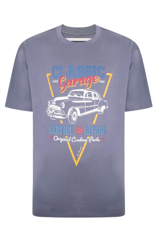  Grande Taille ED BAXTER Grey Classic Garage T-Shirt