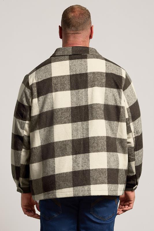 BadRhino Big & Tall Brown Checked Shacket | BadRhino 2