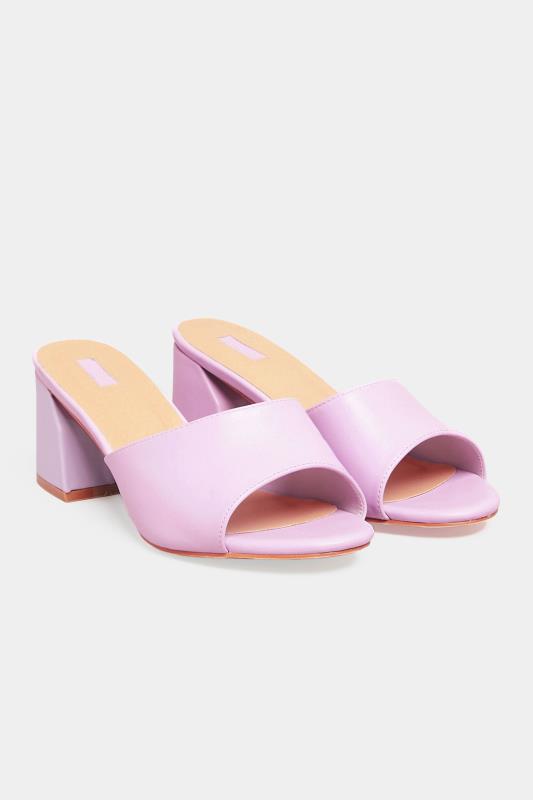 LIMITED COLLECTION Lilac Purple Block Heel Sandal In Extra Wide Fit | Yours Clothing 2